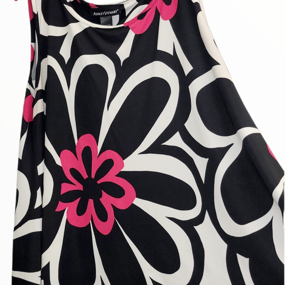 Ashley Stewart Floral Sleeveless Blouse